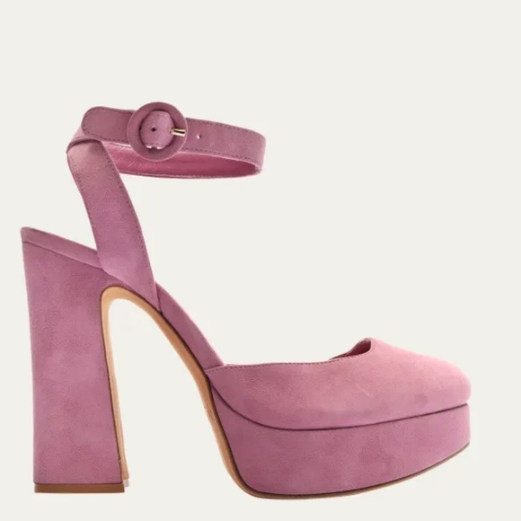 Alexandre Birman Vita Suede Ankle-Strap Platform Pumps - Picture 2 of 11